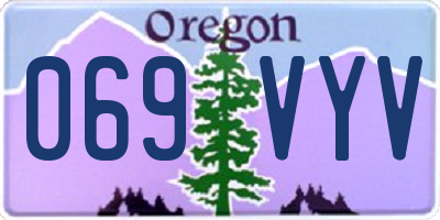 OR license plate 069VYV