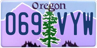 OR license plate 069VYW