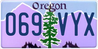OR license plate 069VYX