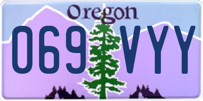 OR license plate 069VYY