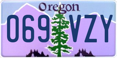 OR license plate 069VZY