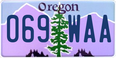 OR license plate 069WAA