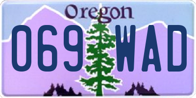 OR license plate 069WAD