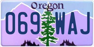 OR license plate 069WAJ