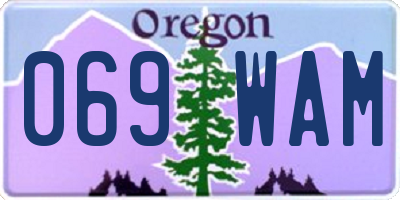 OR license plate 069WAM