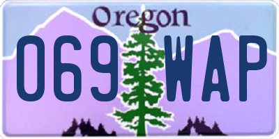 OR license plate 069WAP