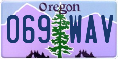 OR license plate 069WAV