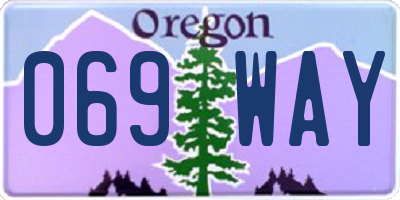 OR license plate 069WAY