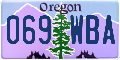 OR license plate 069WBA
