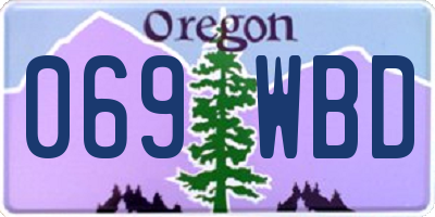 OR license plate 069WBD
