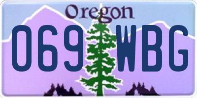 OR license plate 069WBG