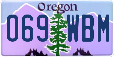OR license plate 069WBM