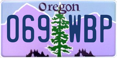 OR license plate 069WBP