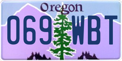 OR license plate 069WBT