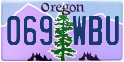 OR license plate 069WBU