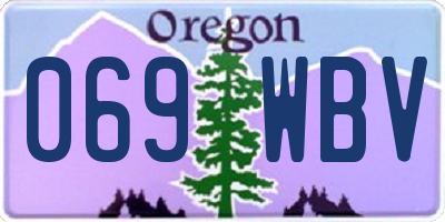 OR license plate 069WBV