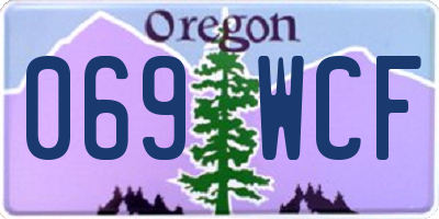 OR license plate 069WCF