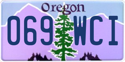OR license plate 069WCI
