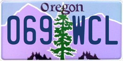 OR license plate 069WCL