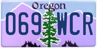 OR license plate 069WCR