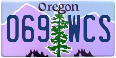 OR license plate 069WCS