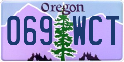 OR license plate 069WCT