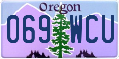 OR license plate 069WCU