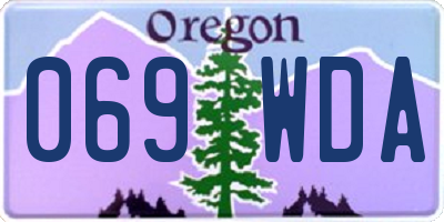 OR license plate 069WDA
