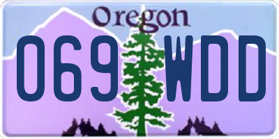 OR license plate 069WDD