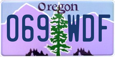 OR license plate 069WDF