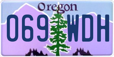 OR license plate 069WDH