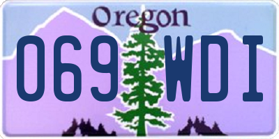 OR license plate 069WDI