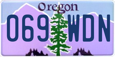 OR license plate 069WDN