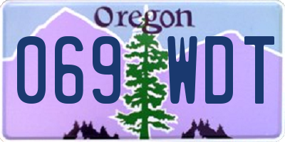 OR license plate 069WDT