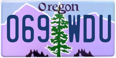 OR license plate 069WDU
