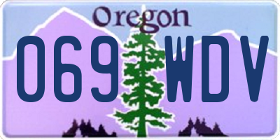 OR license plate 069WDV