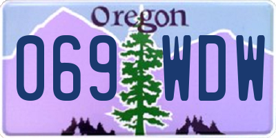 OR license plate 069WDW