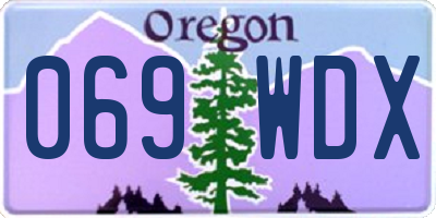 OR license plate 069WDX