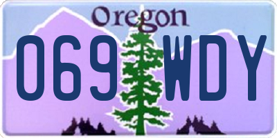 OR license plate 069WDY