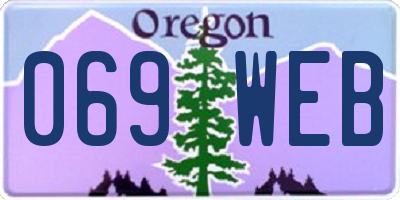 OR license plate 069WEB