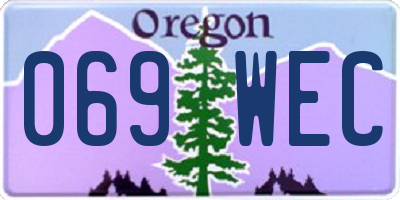 OR license plate 069WEC