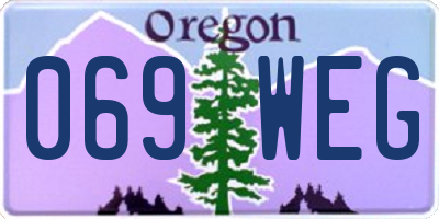 OR license plate 069WEG