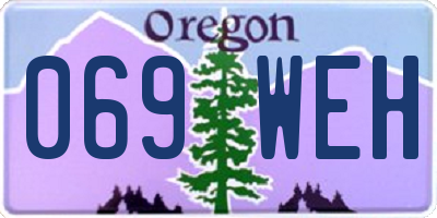 OR license plate 069WEH
