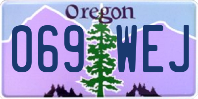 OR license plate 069WEJ