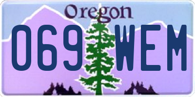 OR license plate 069WEM
