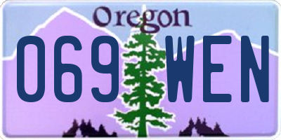 OR license plate 069WEN