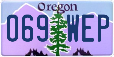 OR license plate 069WEP