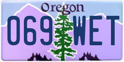OR license plate 069WET