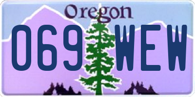 OR license plate 069WEW