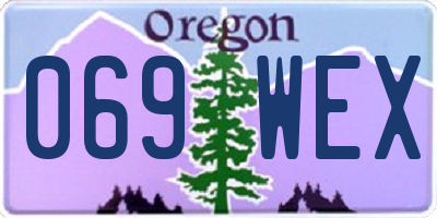 OR license plate 069WEX